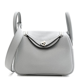 Taurillon Clemence Mini Lindy 20 Bleu Pale