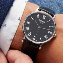 Load image into Gallery viewer, Tissot T Classic Dream Black Dial Black Leather Strap Watch for Men - T122.410.16.053.00