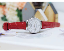 Load image into Gallery viewer, Tissot Chemin Des Tourelles Automatic Mother of Pearl White Dial Red Leather Strap Watch For Women - T099.207.16.118.00