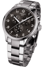 Load image into Gallery viewer, Tissot Chrono XL Quartz Asian Games Edition Black Dial Silver Steel Strap Watch For Men -  T116.617.11.057.02