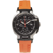 Load image into Gallery viewer, Tissot T Race Chronograph Black Dial Orange Rubber Strap Watch for Women - T048.217.27.057.00