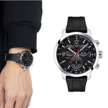 Load image into Gallery viewer, Tissot PRC 200 Chronograph Black Dial Black Rubber Strap Watch for Men - T114.417.17.057.00