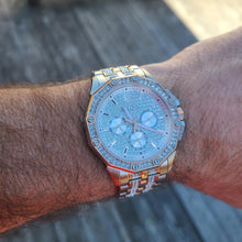 Load image into Gallery viewer, Bulova Octova Crystal Silver Dial Two Tone Steel Strap Watch for Men - 98C133