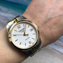 Load image into Gallery viewer, Tissot T Classic PR 100 White Dial Two Tone Steel Strap Watch for Men - T101.410.22.031.00