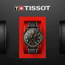 Load image into Gallery viewer, Tissot Chrono XL Vintage Chronograph Black Dial Black Leather Strap Watch For Men - T116.617.36.052.02