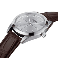 Load image into Gallery viewer, Tissot Gentleman Silver Dial Brown Leather Strap Watch For Men - T127.410.16.031.00