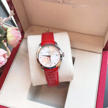 Load image into Gallery viewer, Tissot Couturier Lady Silver Dial Red Leather Strap Watch for Women - T035.210.16.031.01