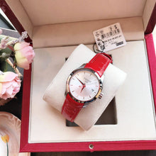 Load image into Gallery viewer, Tissot Couturier Lady Silver Dial Red Leather Strap Watch for Women - T035.210.16.031.01