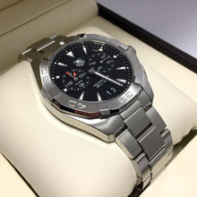 Load image into Gallery viewer, Tag Heuer Aquaracer Quartz Black Dial Silver Steel Strap Watch for Men - WAY111Z.BA0928