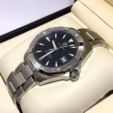 Load image into Gallery viewer, Tag Heuer Aquaracer Automatic Black Dial Silver Steel Strap Watch for Men - WAY2110.BA0928
