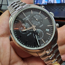 Load image into Gallery viewer, Tissot T Classic PR 100 Chronograph Black Dial Silver Steel Strap Watch for Men - T101.417.11.051.00