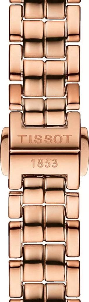 Tissot T Lady Flamingo Mother of Pearl Dial Rose Gold Steel Strap Watch For Women - T094.210.33.116.02