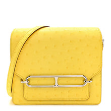 Load image into Gallery viewer, Ostrich Mini Sac Roulis Jaune Citron