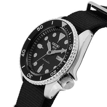Load image into Gallery viewer, Seiko 5 Sports SKX Automatic Black Dial Black NATO Strap Watch For Men - SRPD55K3
