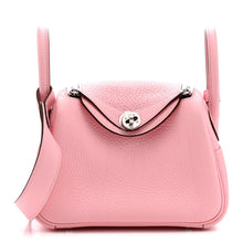 Load image into Gallery viewer, Taurillon Clemence Verso Mini Lindy 20 Rose Sakura Gris Perle