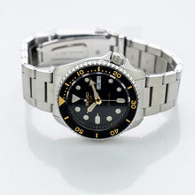 Load image into Gallery viewer, Seiko 5 Sports Automatic Black Dial Silver Steel Strap Watch For Men - SRPD57K1