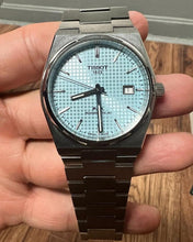 Load image into Gallery viewer, Tissot PRX Powermatic 80 Ice Blue Tiffany Dial Silver Steel Strap Watch for Men - T137.407.11.351.00