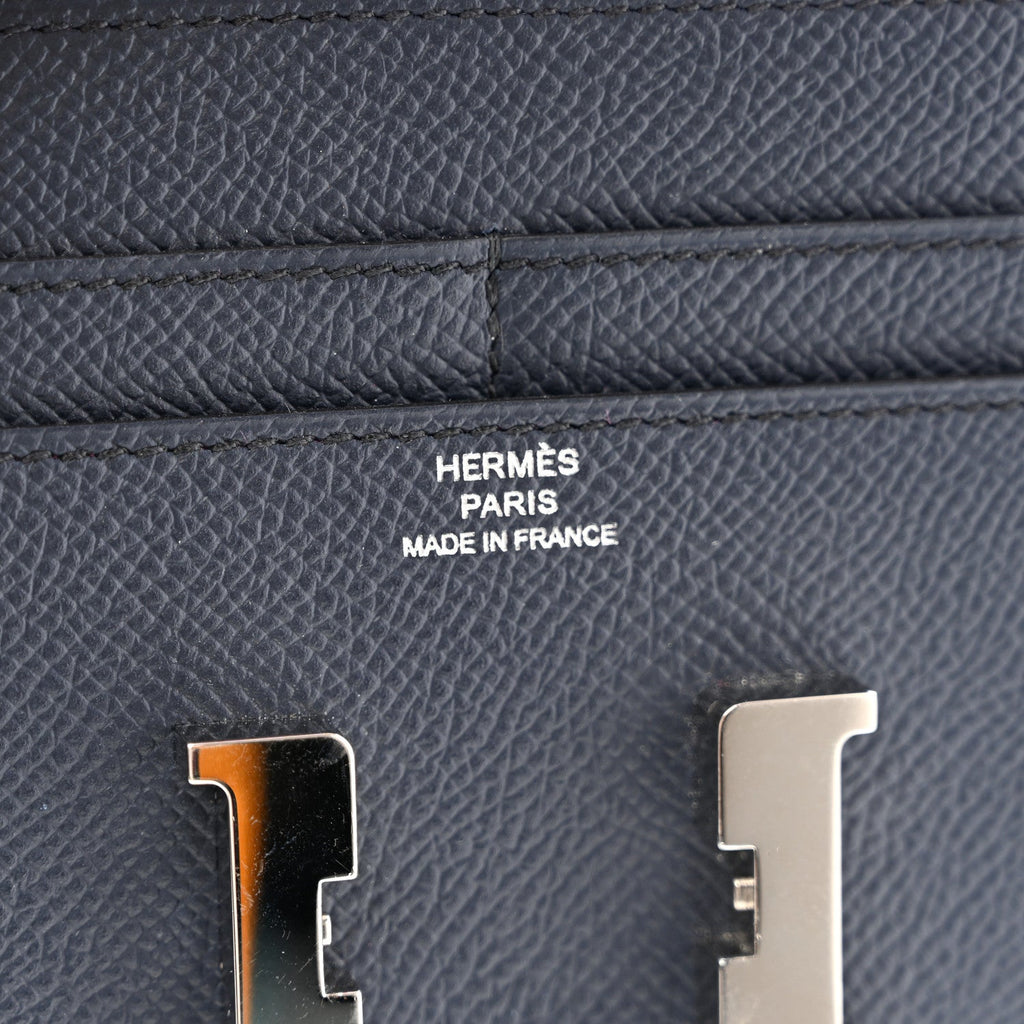 Epsom Verso Constance Short Wallet Bleu Indigo Rose Pourpre