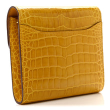 Load image into Gallery viewer, Shiny Alligator Constance Short Wallet Jaune Ambre