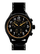 Load image into Gallery viewer, Tissot Chrono XL Vintage Chronograph Black Dial Black Leather Strap Watch For Men - T116.617.36.052.02