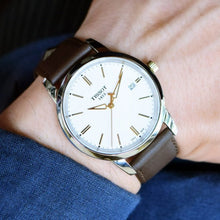 Load image into Gallery viewer, Tissot T Classic Dream White Dial Brown Leather Strap Watch for Men - T033.410.26.011.01