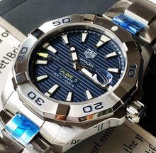 Load image into Gallery viewer, Tag Heuer Aquaracer Automatic Blue Dial Silver Steel Strap Watch for Men - WBD2112.BA0928