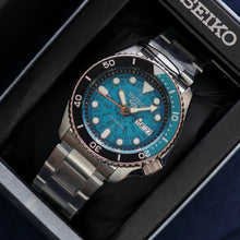 Load image into Gallery viewer, Seiko 5 Sports SKX Skeleton Green Dial Silver Steel Strap Watch For Men - SRPJ45K1