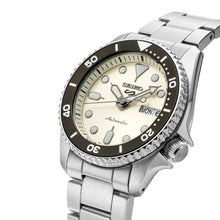 Load image into Gallery viewer, Seiko 5 Sports SKX Automatic Cream Dial Silver Steel Strap Watch For Men - SRPK31K1