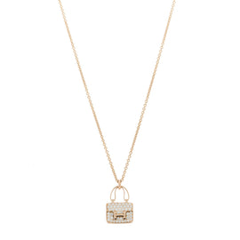 18K Rose Gold Diamond Constance Amulettes Pendant Necklace