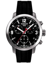 Load image into Gallery viewer, Tissot PRC 200 Chronograph Black Dial Black Rubber Strap Watch for Men - T114.417.17.057.00