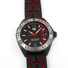 Load image into Gallery viewer, Tag Heuer Formula 1 Senna Special Edition Black Dial Two Tone Rubber Strap Watch for Men - WAZ1014.FT8027