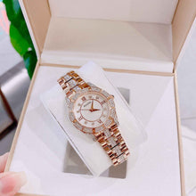 Load image into Gallery viewer, Bulova Crystal Mother of Pearl Dial Rose Gold Steel Strap Watch for Women - 98L197
