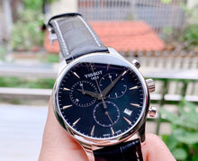 Load image into Gallery viewer, Tissot Tradition Chronograph Black Dial Black Leather Strap Watch For Men - T0636171605700