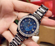 Load image into Gallery viewer, Bulova Marine Star Blue Dial Silver Steel Strap Watch for Women - 96R215