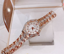 Load image into Gallery viewer, Bulova Crystal Mother of Pearl Dial Rose Gold Steel Strap Watch for Women - 98L197