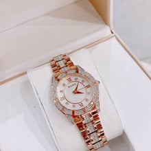 Load image into Gallery viewer, Bulova Crystal Mother of Pearl Dial Rose Gold Steel Strap Watch for Women - 98L197