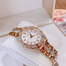 Load image into Gallery viewer, Bulova Crystal Mother of Pearl Dial Rose Gold Steel Strap Watch for Women - 98L197