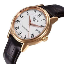 Load image into Gallery viewer, Tissot T Classic Carson Powermatic 80 White Dial Brown Leather Strap Watch for Men - T085.407.36.013.00