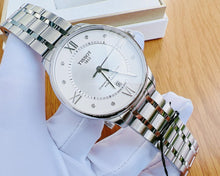 Load image into Gallery viewer, Tissot Chemin Des Tourelles Powermatic 80 Diamonds Silver Dial Silver Steel Strap Watch for Men - T099.407.11.033.00