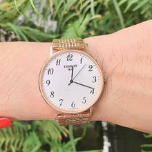 Load image into Gallery viewer, Tissot T Classic Everytime White Dial Rose Gold Mesh Bracelet Watch for Men - T109.610.33.032.00