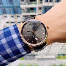 Load image into Gallery viewer, Tissot T Classic Chemin Des Tourelles Powermatic 80 Brown Dial Brown Leather Strap Watch for Men - T099.407.36.447.00