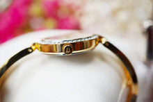 Load image into Gallery viewer, Bulova Crystal Collection Mother of Pearl Dial Gold Steel Strap Watch for Women - 98L225