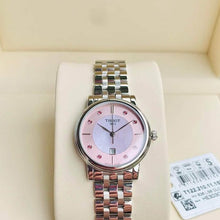 Load image into Gallery viewer, Tissot Carson Premium Lady Mother of Pearl Pink Dial Silver Steel Strap Watch For Women - T122.210.11.159.00