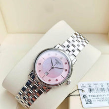 Load image into Gallery viewer, Tissot T Classic Carson Premium Lady Mother of Pearl Pink Dial Silver Steel Strap Watch For Women - T122.210.11.159.00