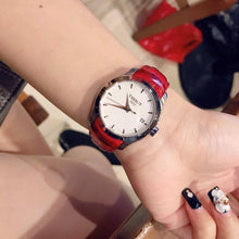 Load image into Gallery viewer, Tissot Couturier Lady Silver Dial Red Leather Strap Watch for Women - T035.210.16.031.01