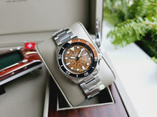 Load image into Gallery viewer, Seiko 5 Sports Sonar Special Edition Brown Dial Silver Steel Strap Watch For Men - SRPJ47K1