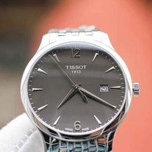 Load image into Gallery viewer, Tissot T Classic Tradition Grey Dial Silver Steel Strap Watch For Men - T063.610.11.067.00