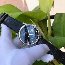 Load image into Gallery viewer, Tissot T Classic Luxury Powermatic 80 Black Dial Black Leather Strap Watch For Men - T086.408.16.051.00