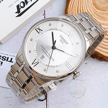 Load image into Gallery viewer, Tissot Chemin Des Tourelles Powermatic 80 Diamonds Silver Dial Silver Steel Strap Watch for Men - T099.407.11.033.00