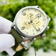 Load image into Gallery viewer, Tissot T Sport Chrono XL Beige Dial Green Nylon Strap Watch for Men - T116.617.37.267.00